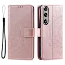 Læderetui Mandala Sony Xperia 1 VII Rose guld