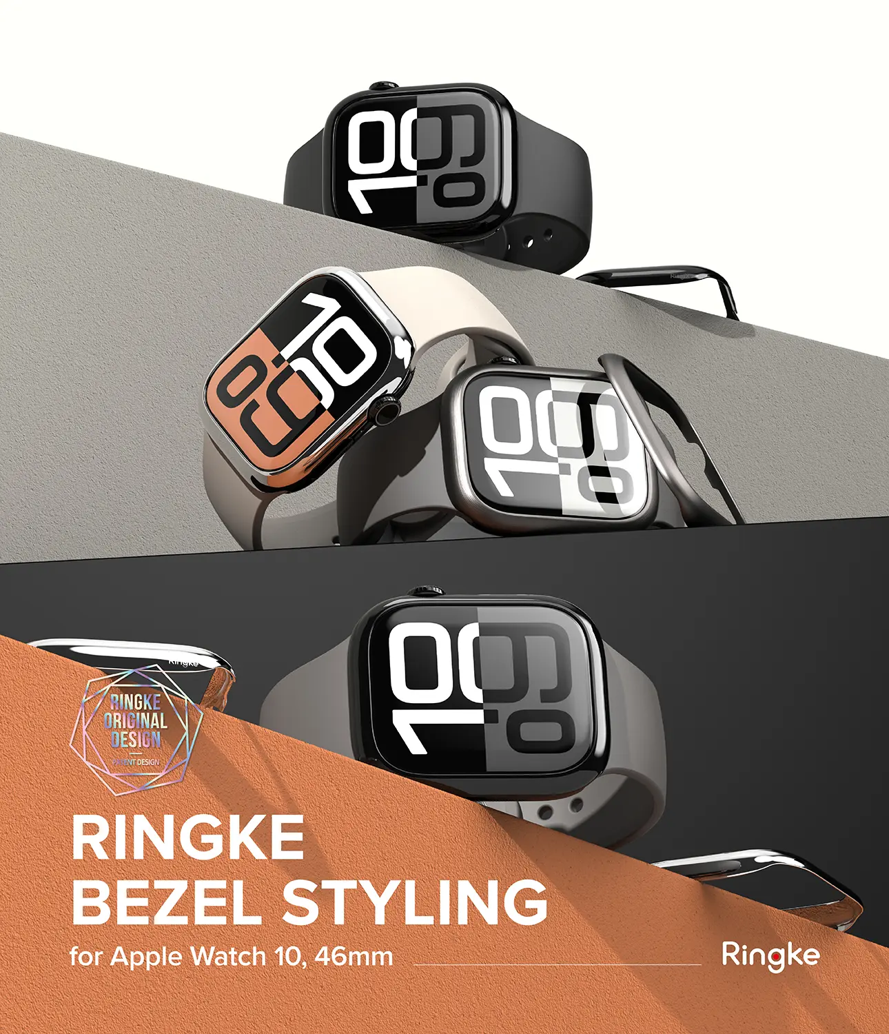 Bezel Styling Apple Watch Series 10 46mm Svart