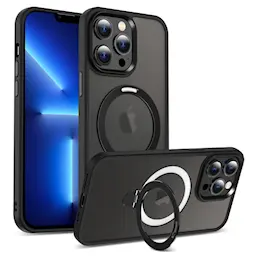 Hybridcover Magnetic Ring iPhone 13 Pro Sort