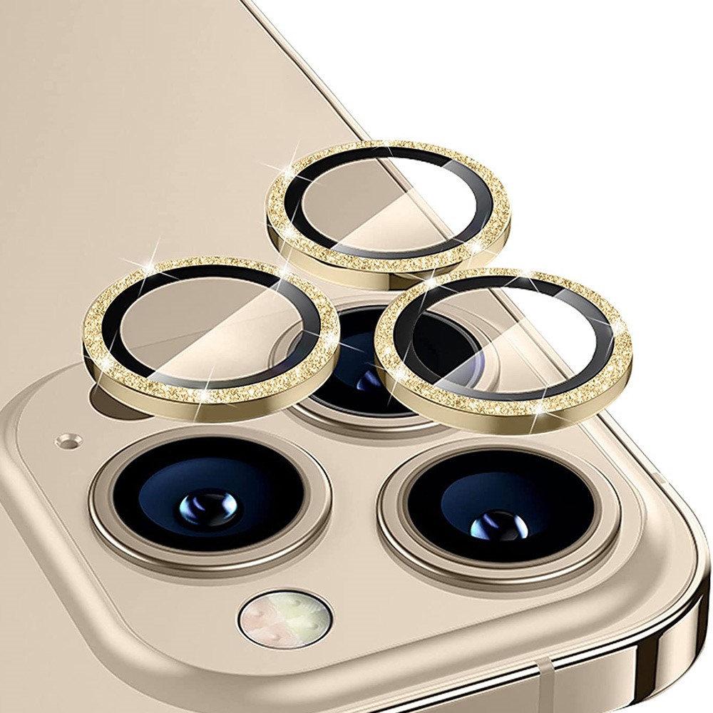 Hat Prince Glitter Linsebeskyttelse Aluminium iPhone 16 Pro gull