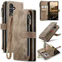 Zipper Wallet Samsung Galaxy S25 Brun