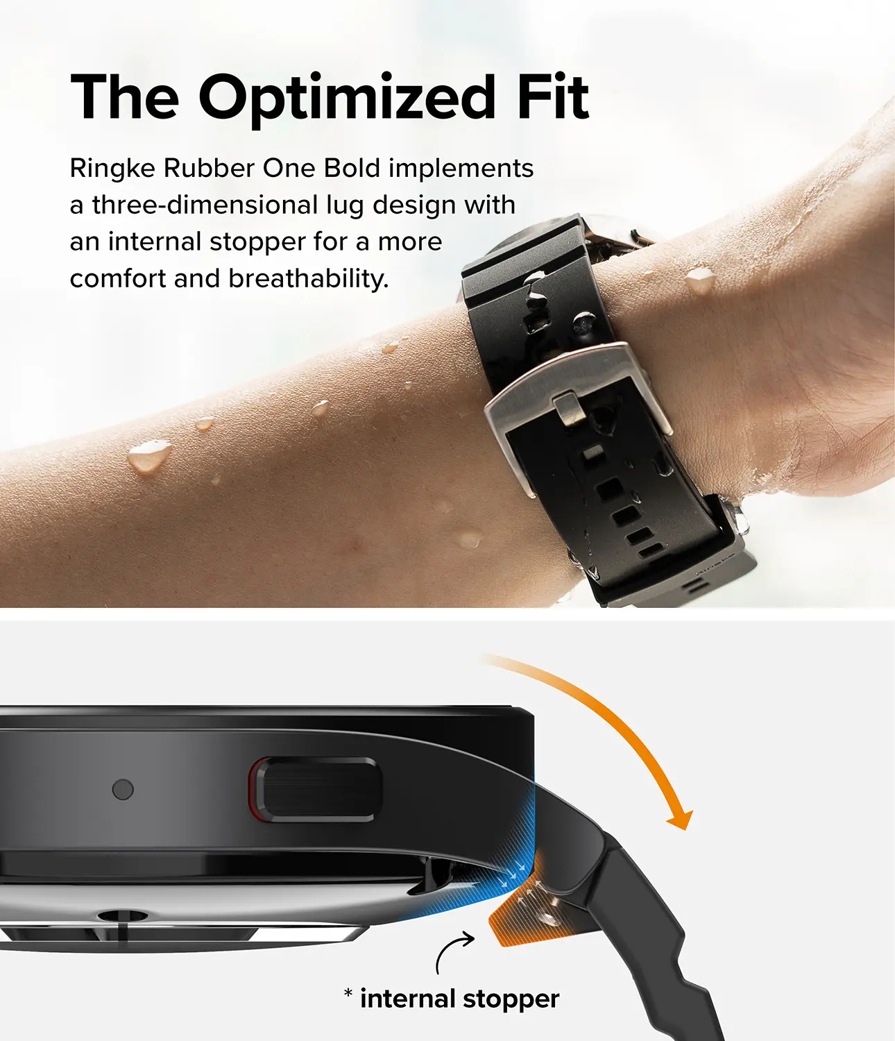Rubber One Bold Band Garmin Forerunner 170 Svart