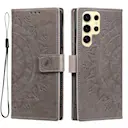 Læderetui Mandala Samsung Galaxy S25 Ultra grå