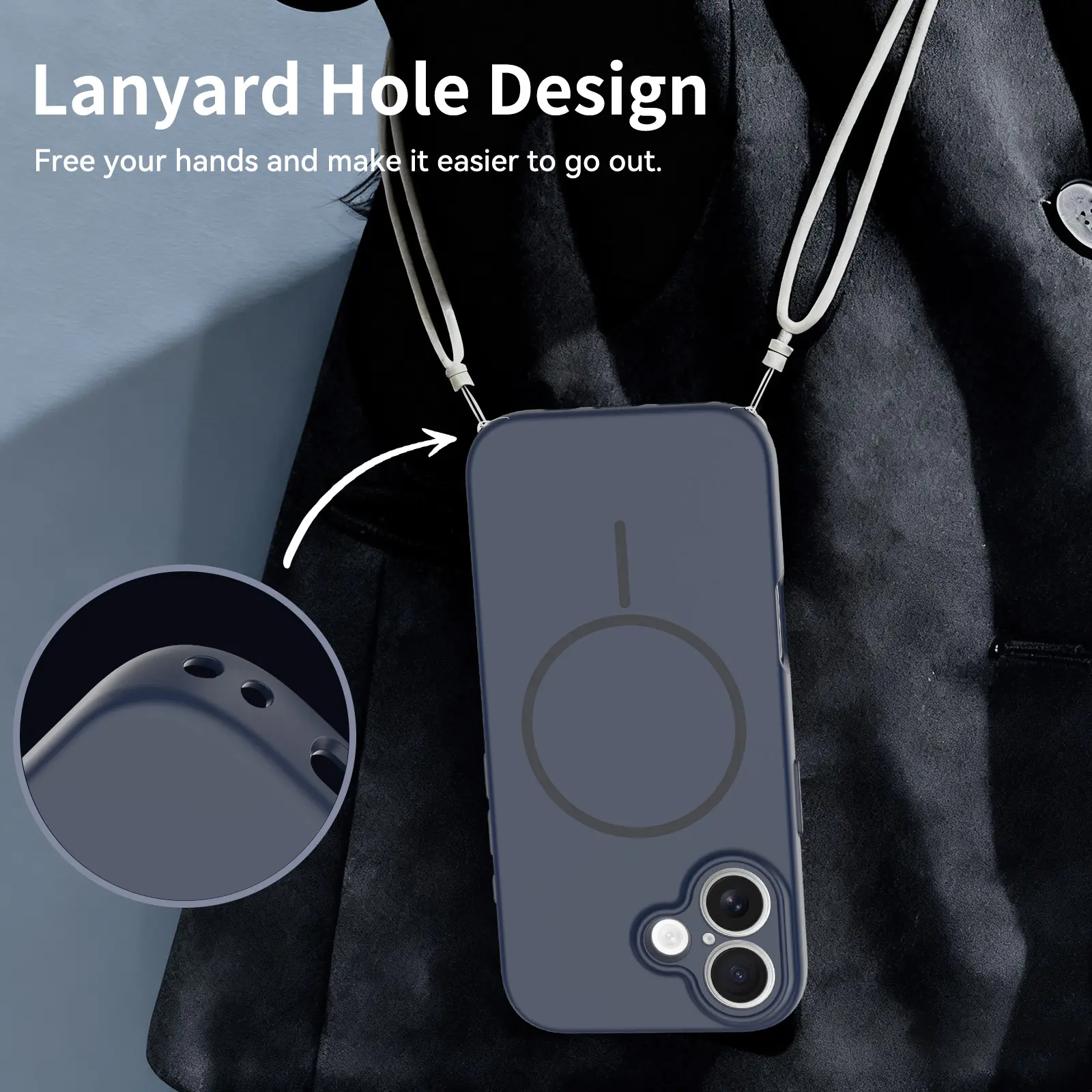MagSafe-skal SoftArmor iPhone 16 Blå