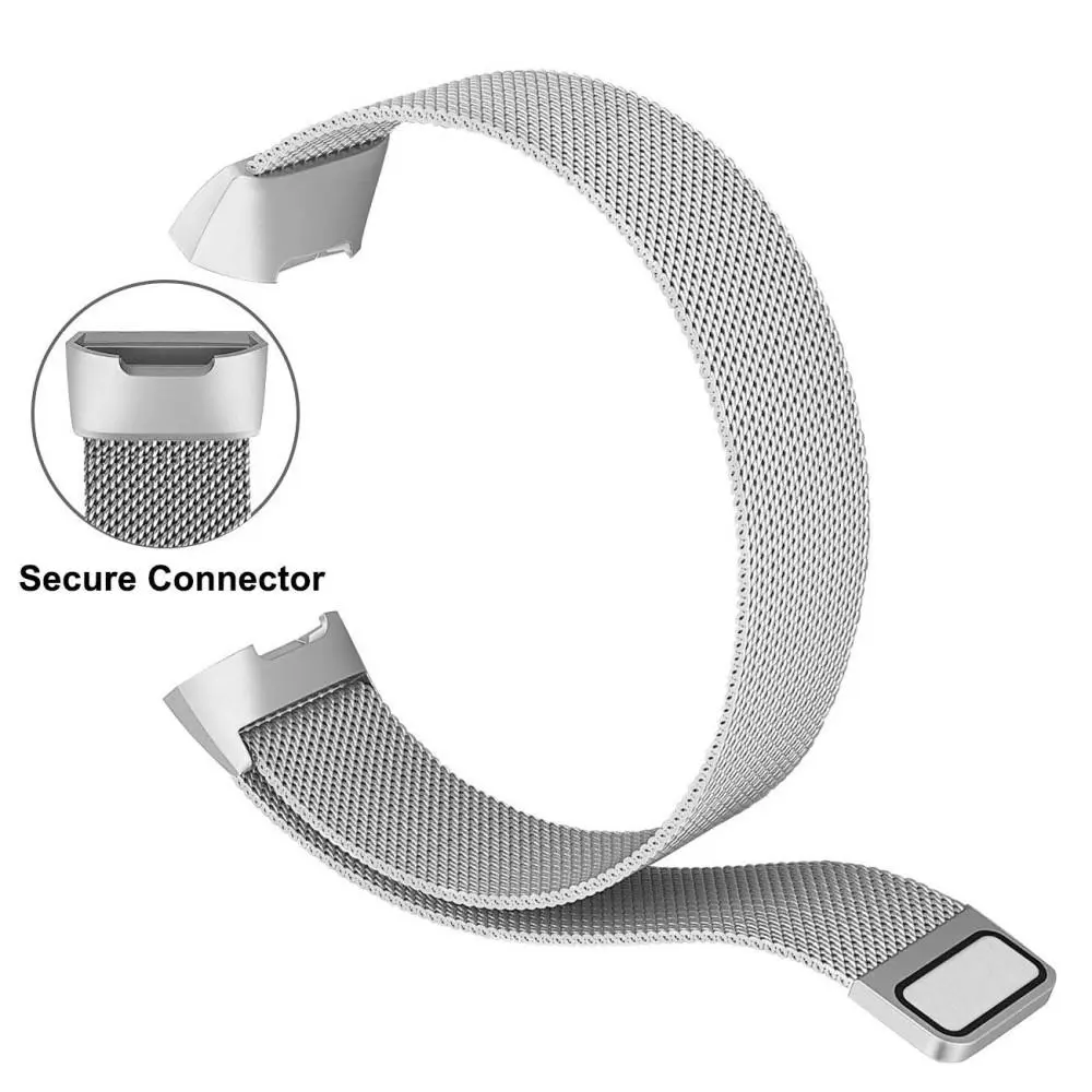 Armband Milanese Fitbit Charge 4/Charge 3 Silver