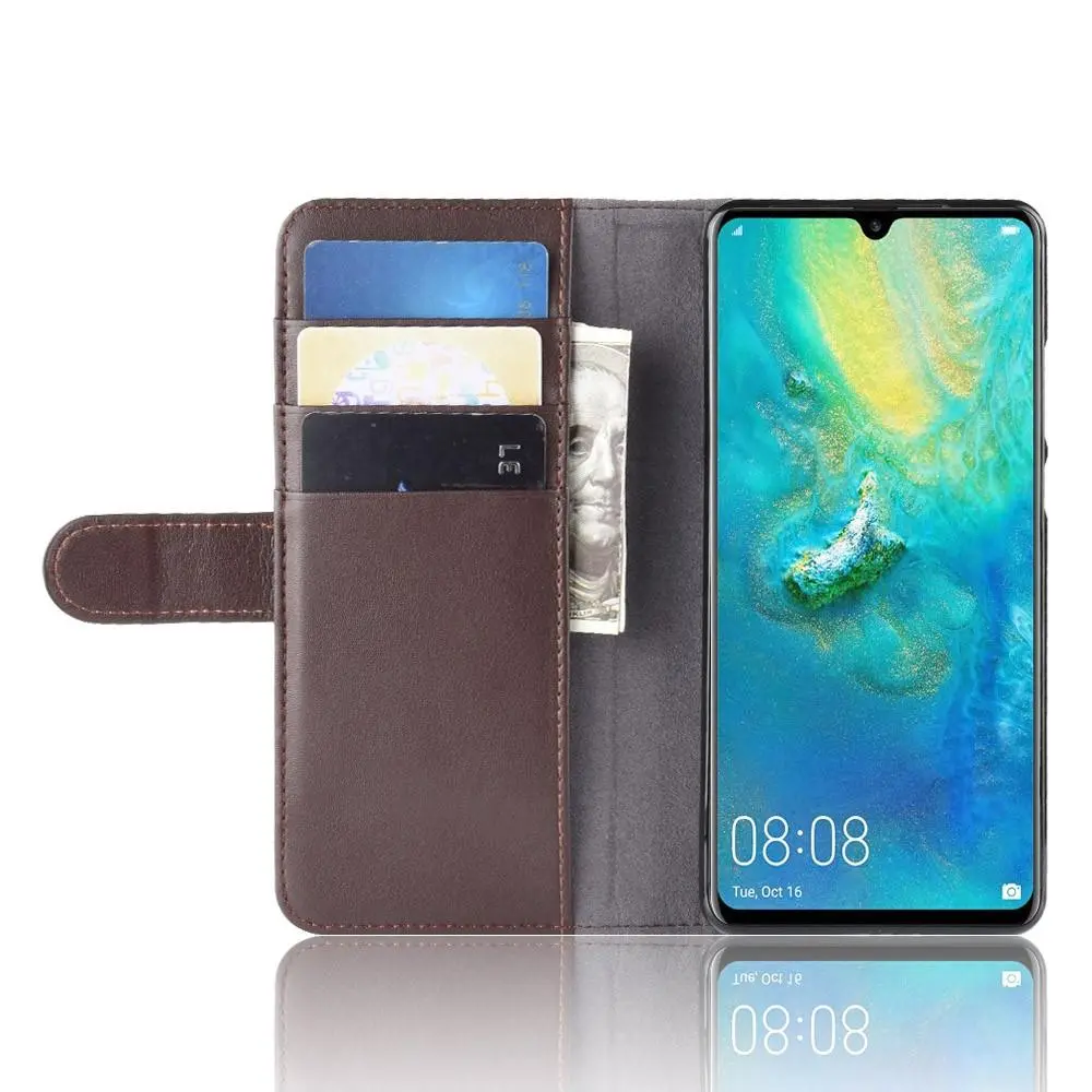 Äkta Läderfodral Huawei P30 Pro Brun