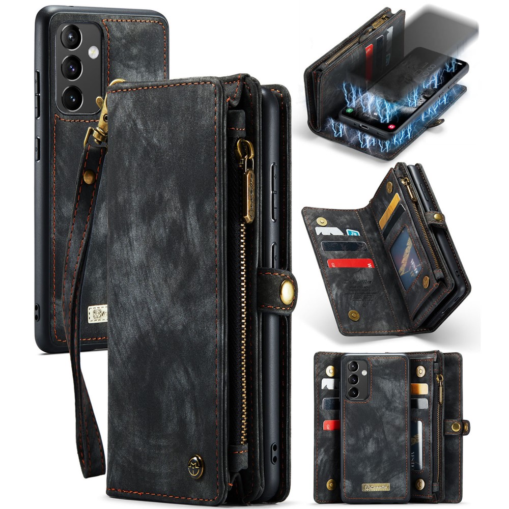 CaseMe Multi-slot Lommeboksetui Samsung Galaxy A54 Grå - Mobildeksel med ekstra mange kortplasser - Kortholder