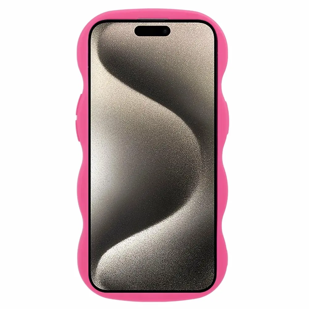 Wavy Edge TPU Skal iPhone 13 Rosa