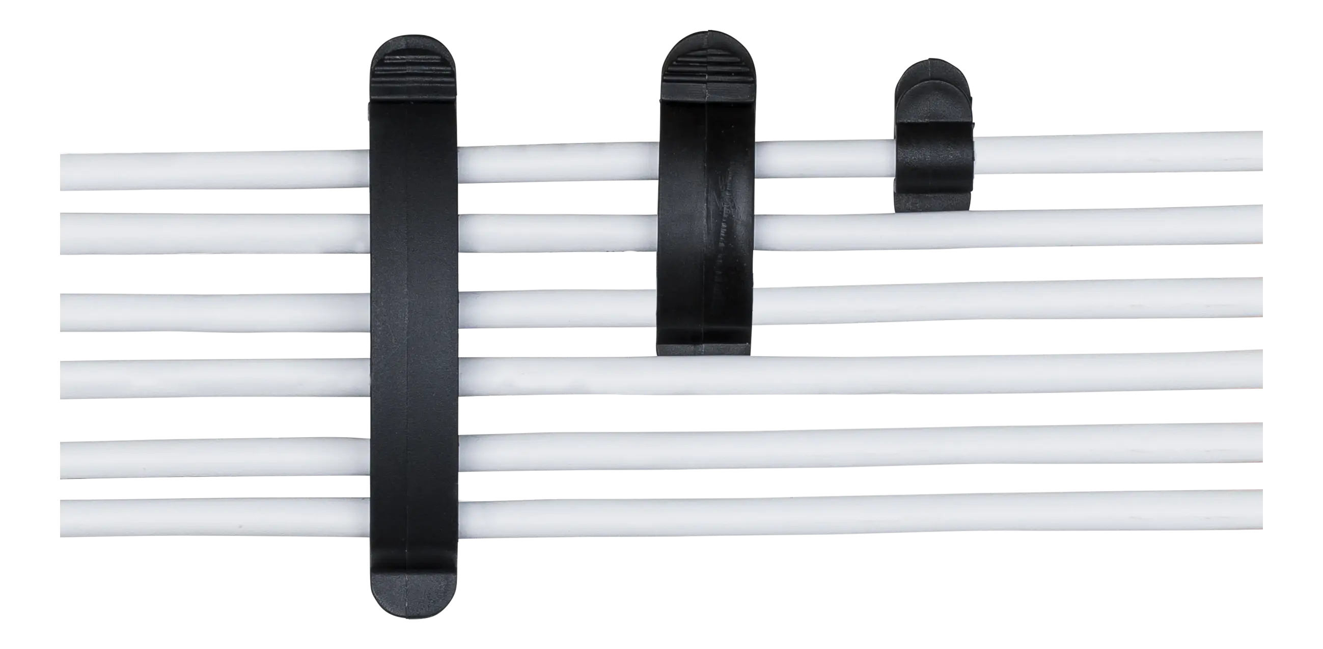Självhäftande Kabelklämmor (10-pack) svart