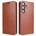 Mobiltaske Ægte Læder Samsung Galaxy S24 Plus Brun