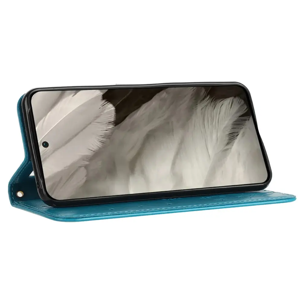 Läderfodral Fjärilar Google Pixel 8 Blå