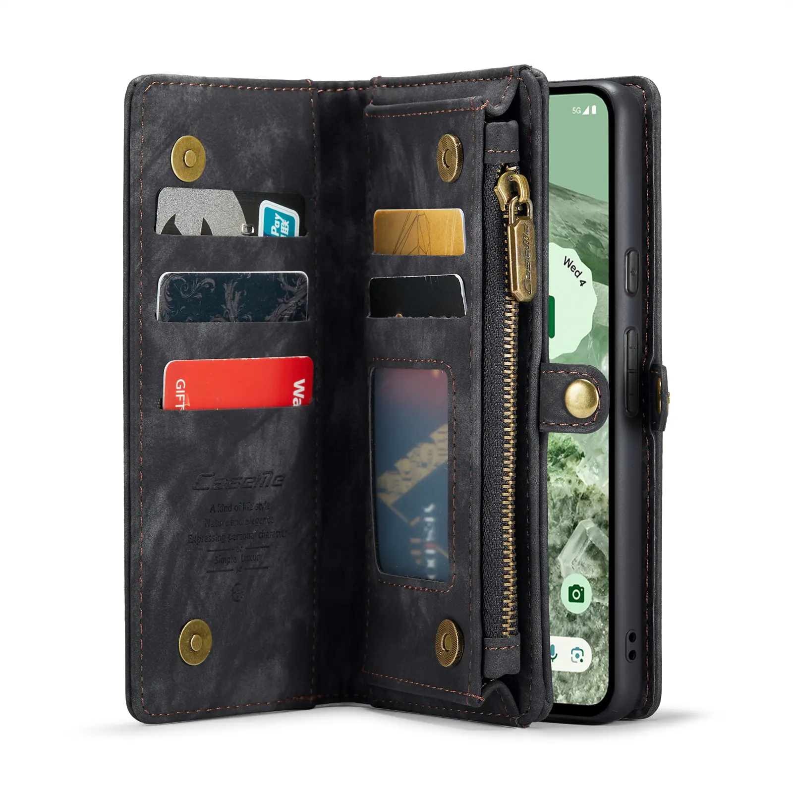 Multi-slot Plånboksfodral Google Pixel 8a Grå