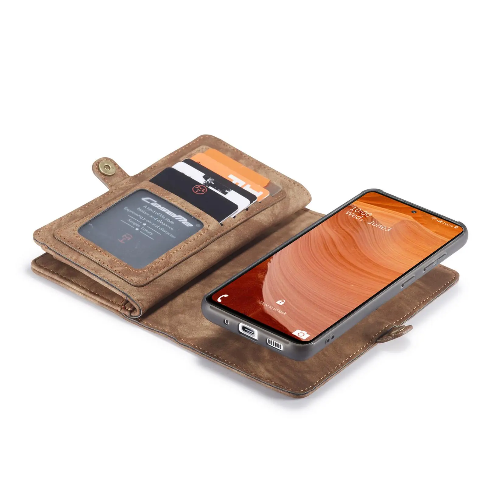 Multi-slot Plånboksfodral Samsung Galaxy S20 FE Brun