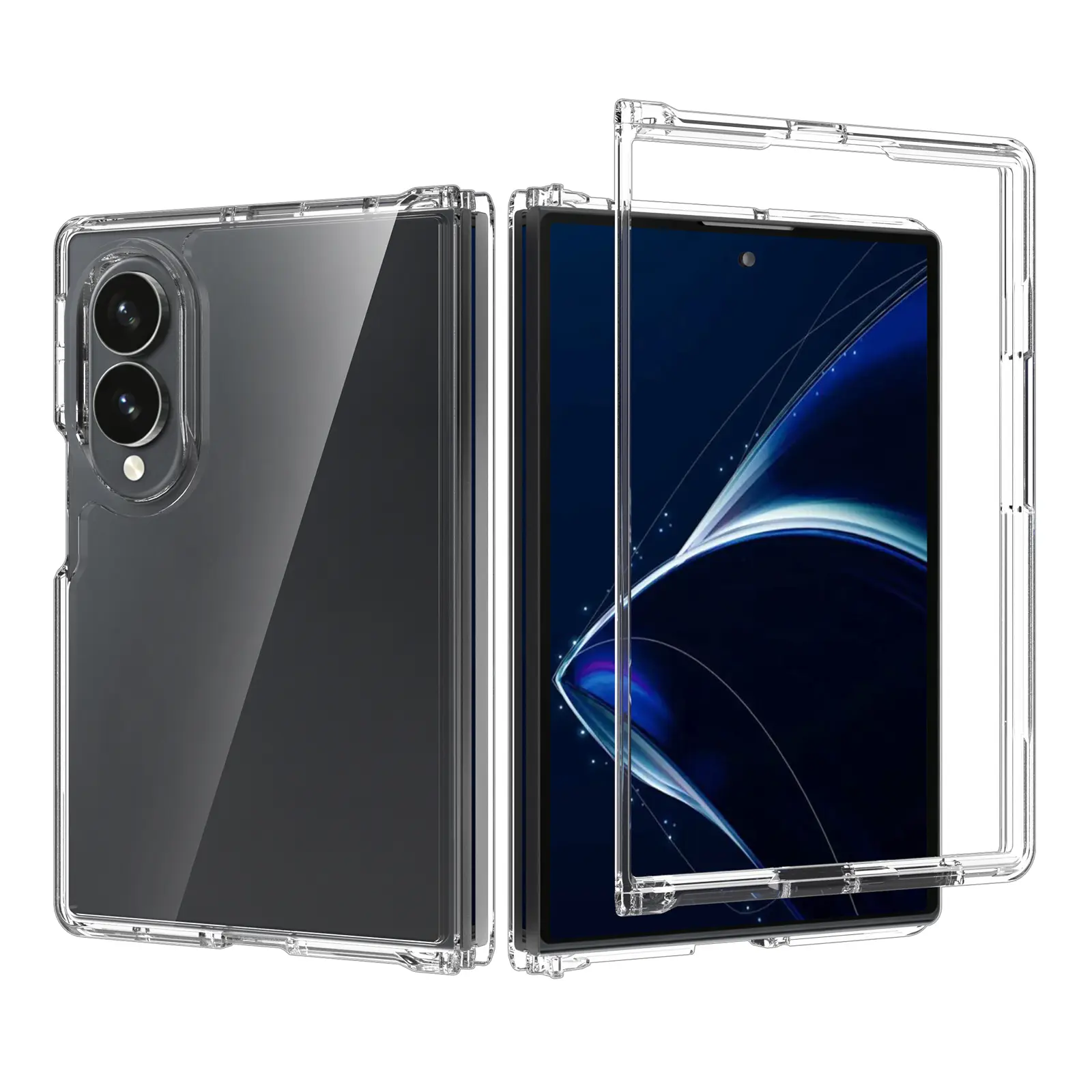 Samsung Galaxy Z Fold Wide Crystal Hybrid-deksel, Gjennomsiktig