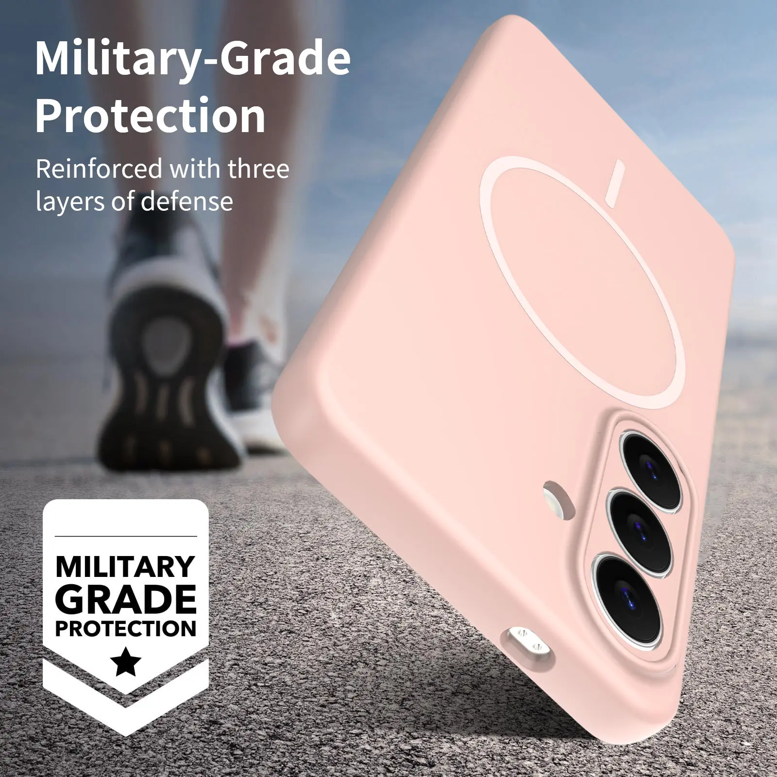 MagSafe-skal SoftArmor Samsung Galaxy S25 Rosa