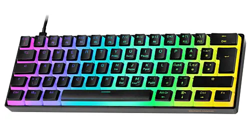DK475 mekaniskt RGB-tangentbord, Svart