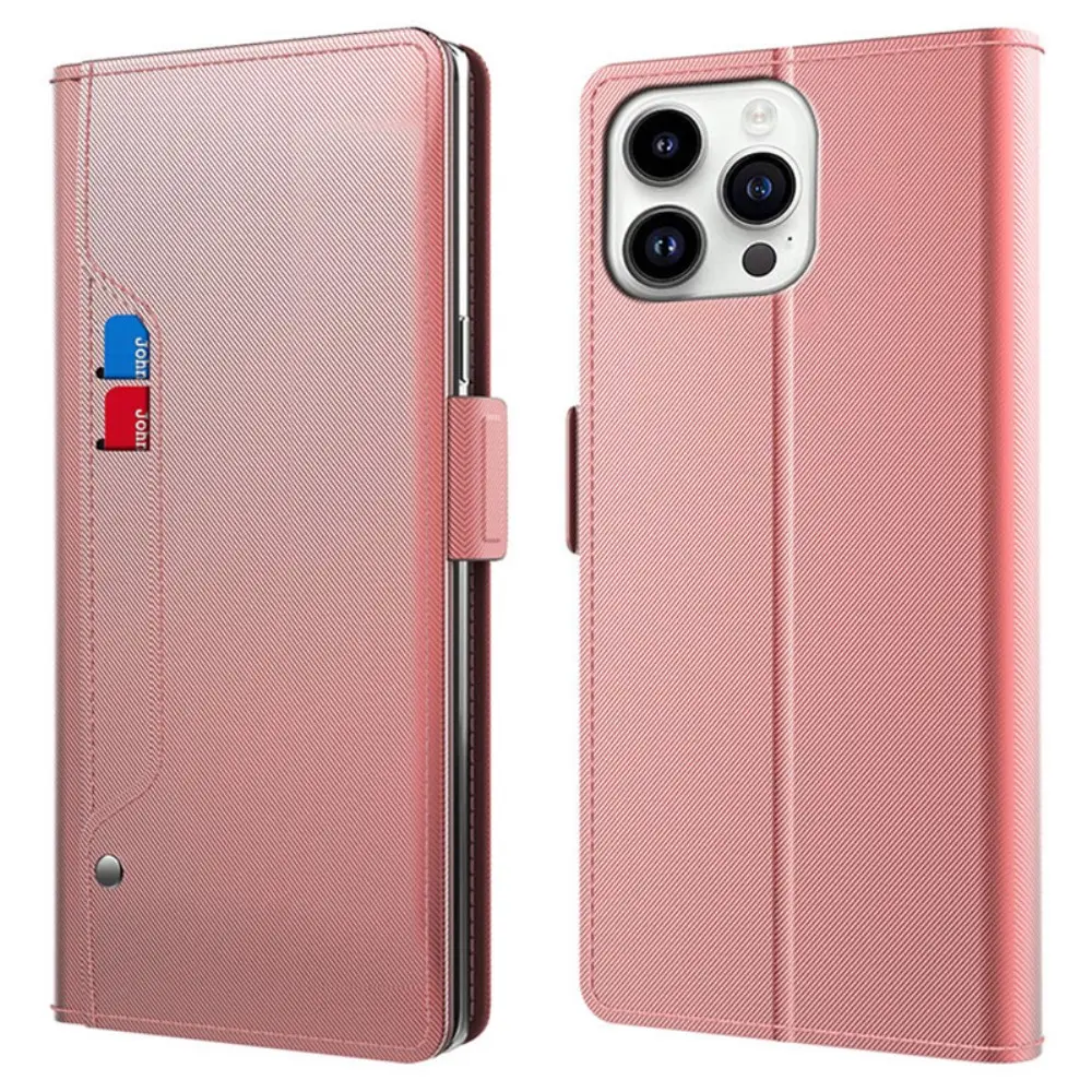Mobiltaske Spejl iPhone 15 Pro Max rosaguld