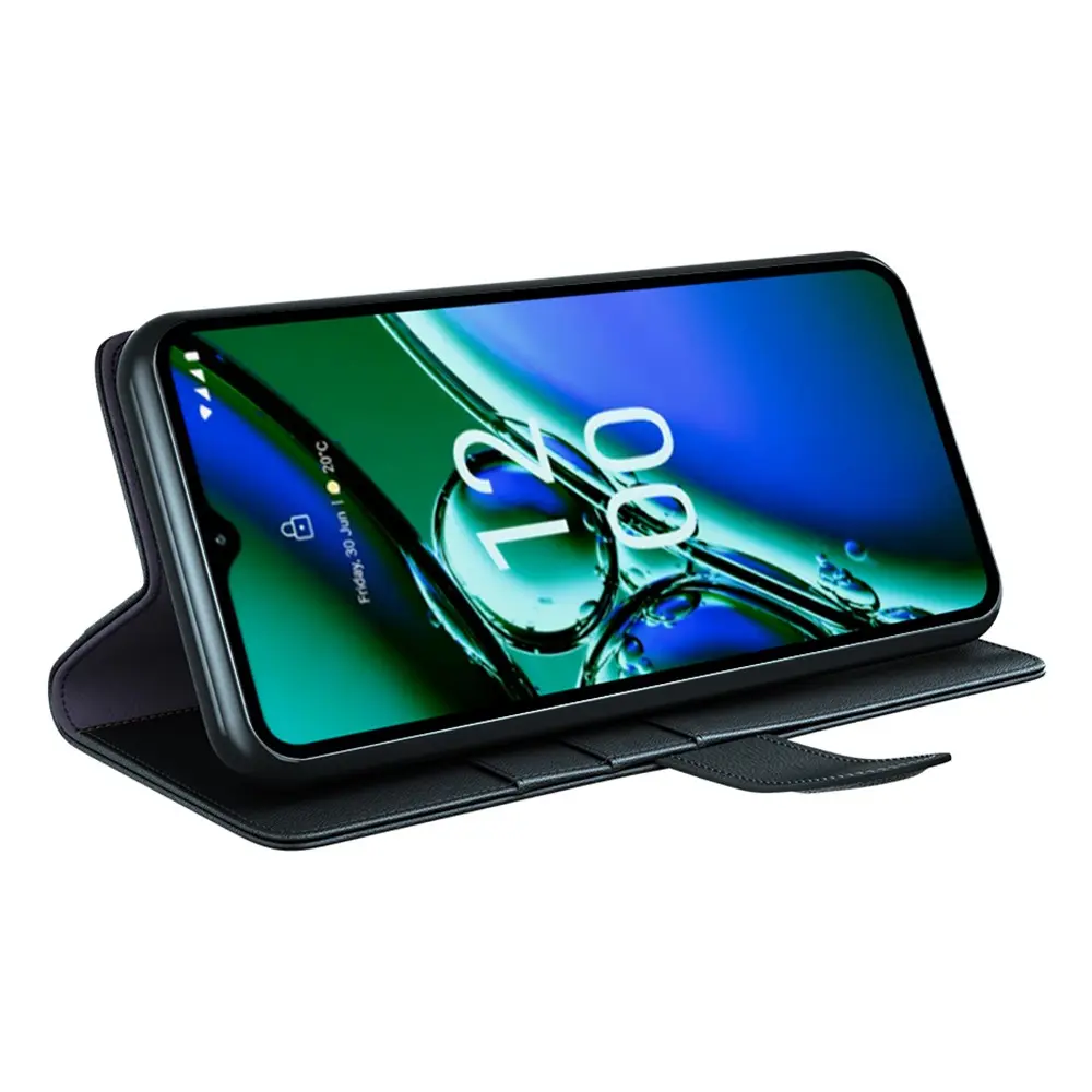 Äkta Läderfodral  Nokia G42 Svart