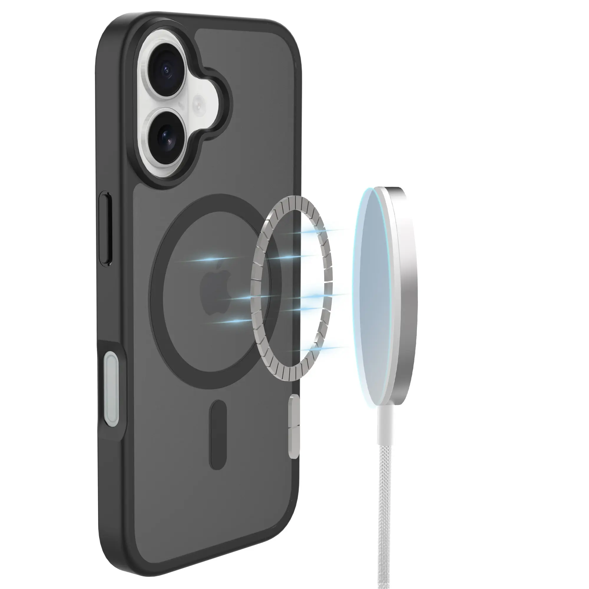 Magnetic Hybrid Skal iPhone 17 Frosted Black