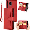 Læder multi-slot tegnebog iPhone 13 rød