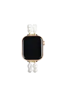 Apple Watch Series 8 41mm Luksuriøst perlearmbånd, Classy White Pearl
