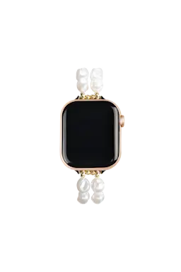 Apple Watch Series 8 41mm Luksuriøst perlearmbånd, Classy White Pearl