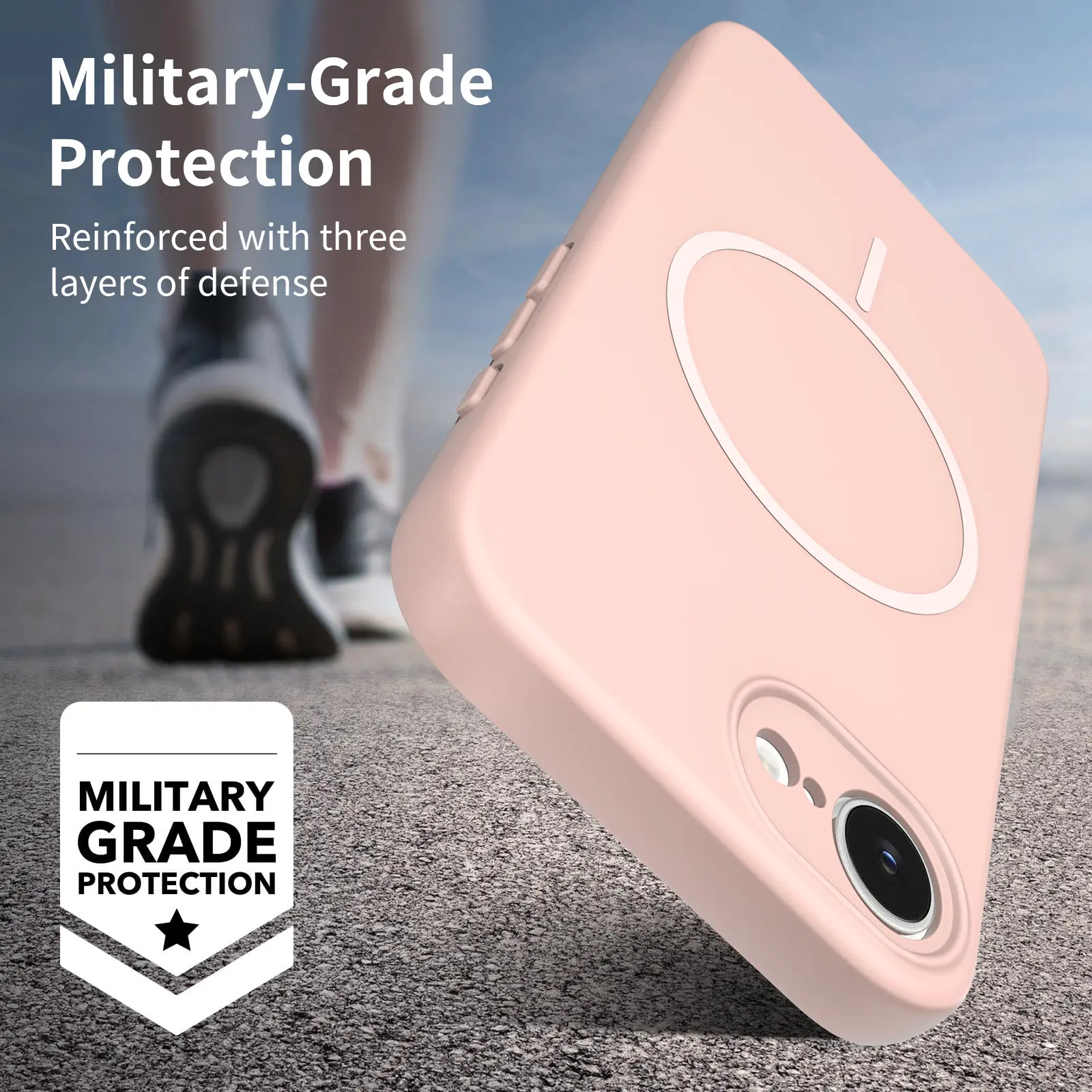 MagSafe-skal SoftArmor iPhone 17e Rosa
