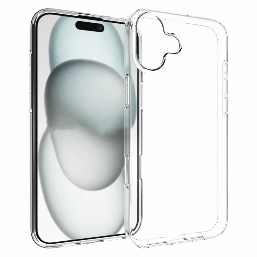 iPhone 16 Plus Tyndt TPU-cover, Gennemsigtig