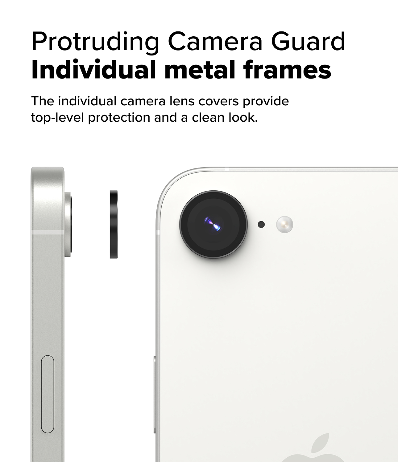 Camera Lens Frame Glass (2-pack) iPhone 17e Black