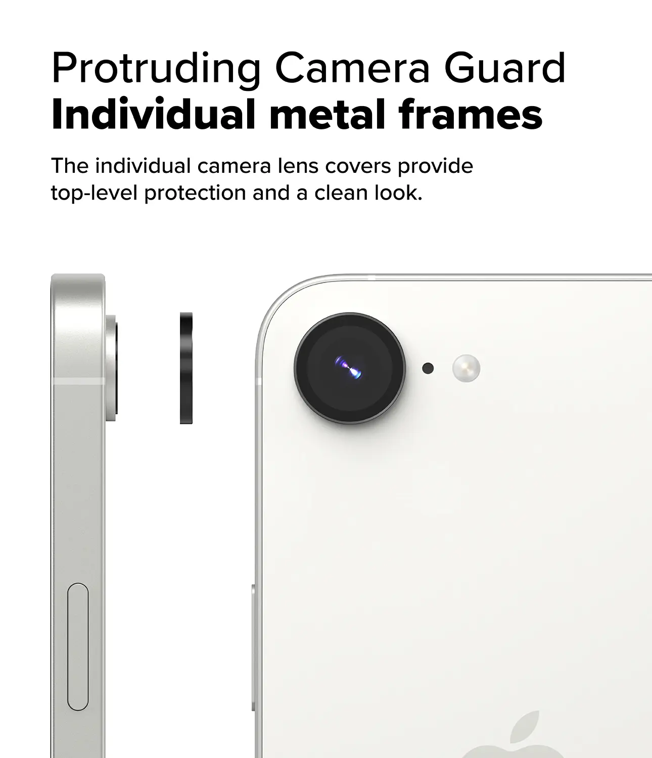 Camera Lens Frame Glass (2-pack) iPhone 17e Black