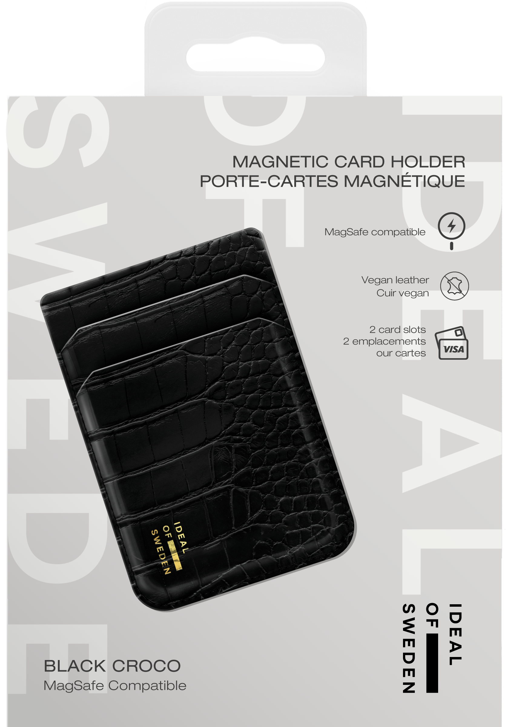 MagSafe Magnetic Card Holder Black Croco