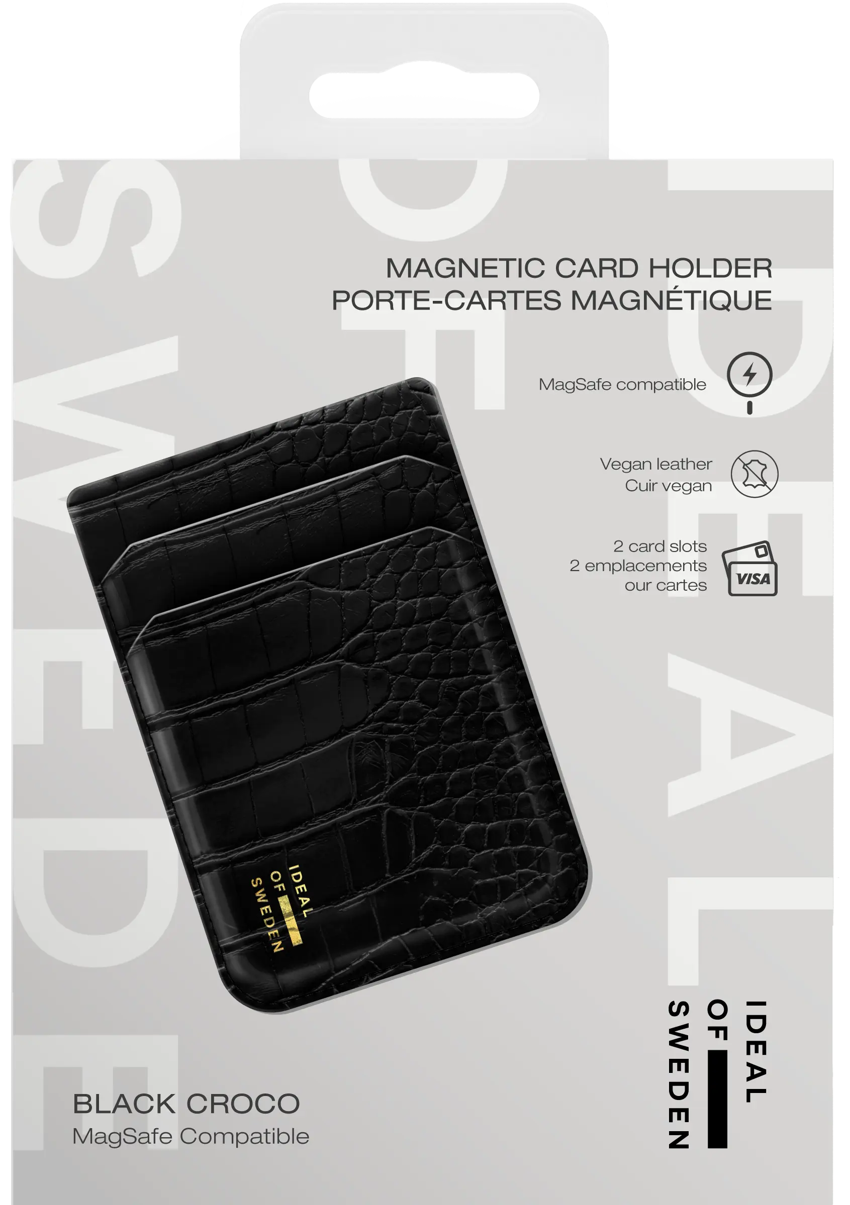 MagSafe Magnetic Card Holder Black Croco