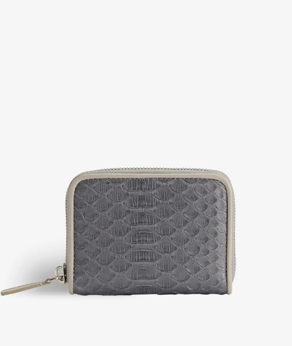 Zip Wallet Python Dark Grey