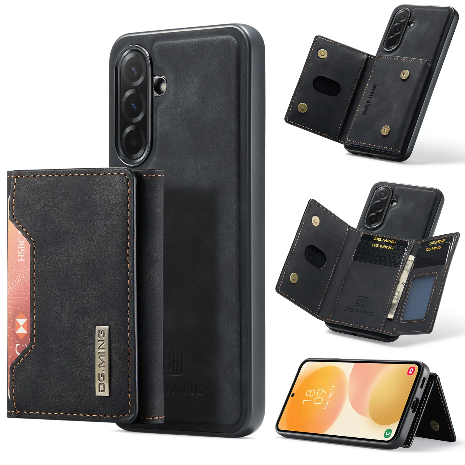 Magnetic Card Slot Case Samsung Galaxy A57 Sort