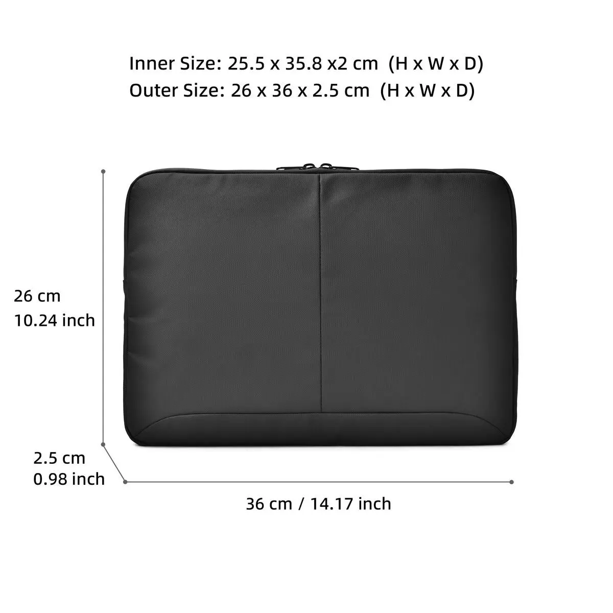 Vadderat Datorfodral 14" Svart