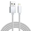 USB-A til Lightning-kabel 2.1A 2m Sølv