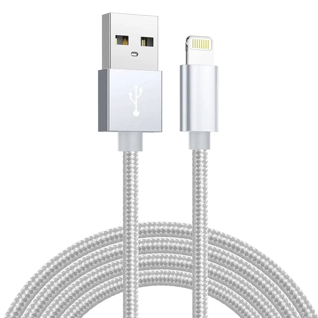 USB-A til Lightning-kabel 2.1A 2m Sølv