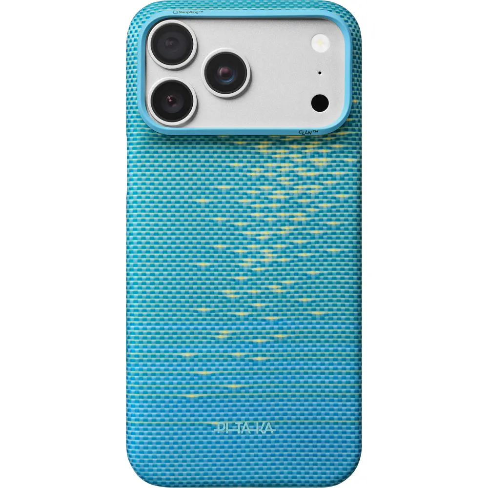 iPhone 17 Pro Max MagSafe Edge-deksel i aramidfiber, Lucid Blue
