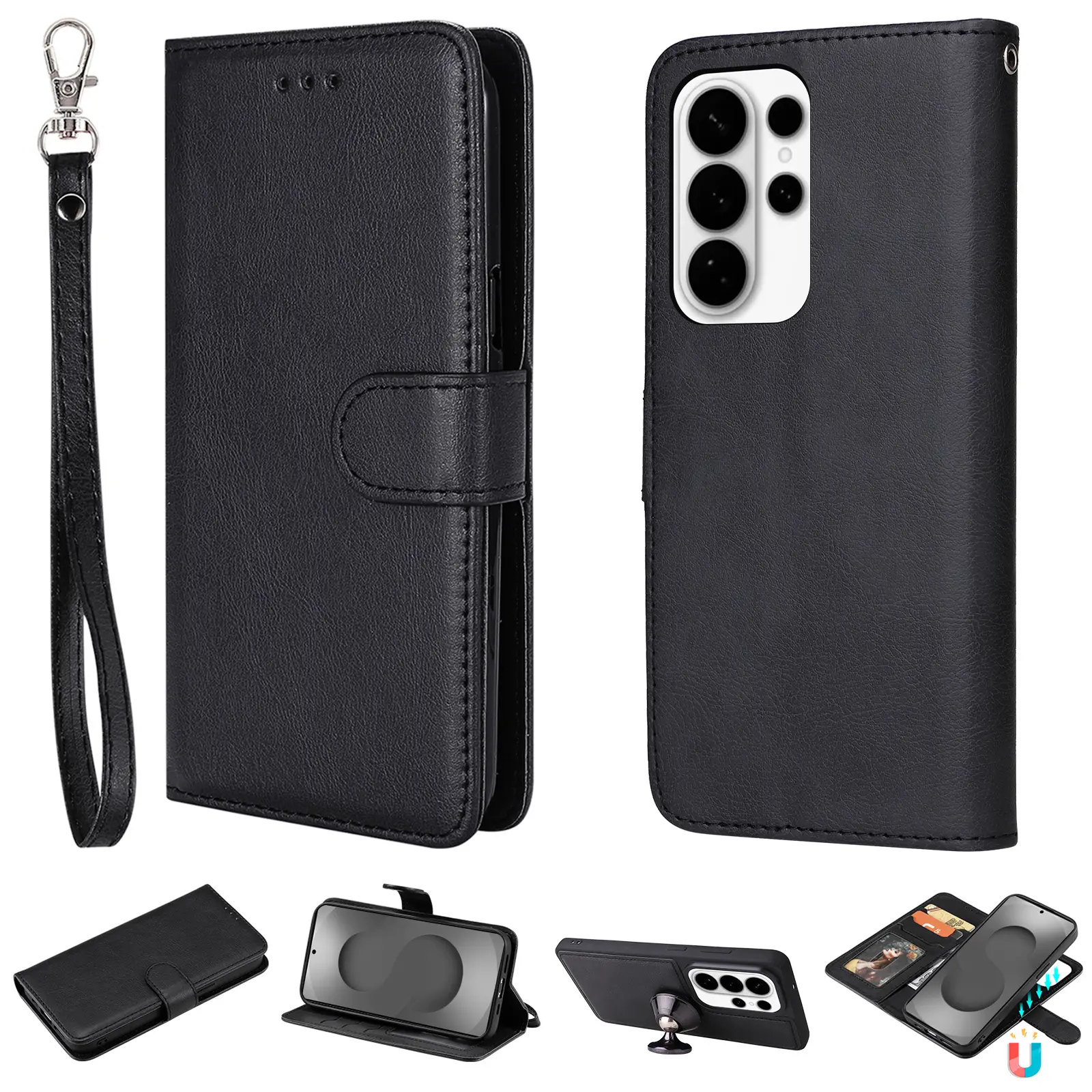 Magnetisk Wallet Samsung Galaxy S26 Ultra Sort