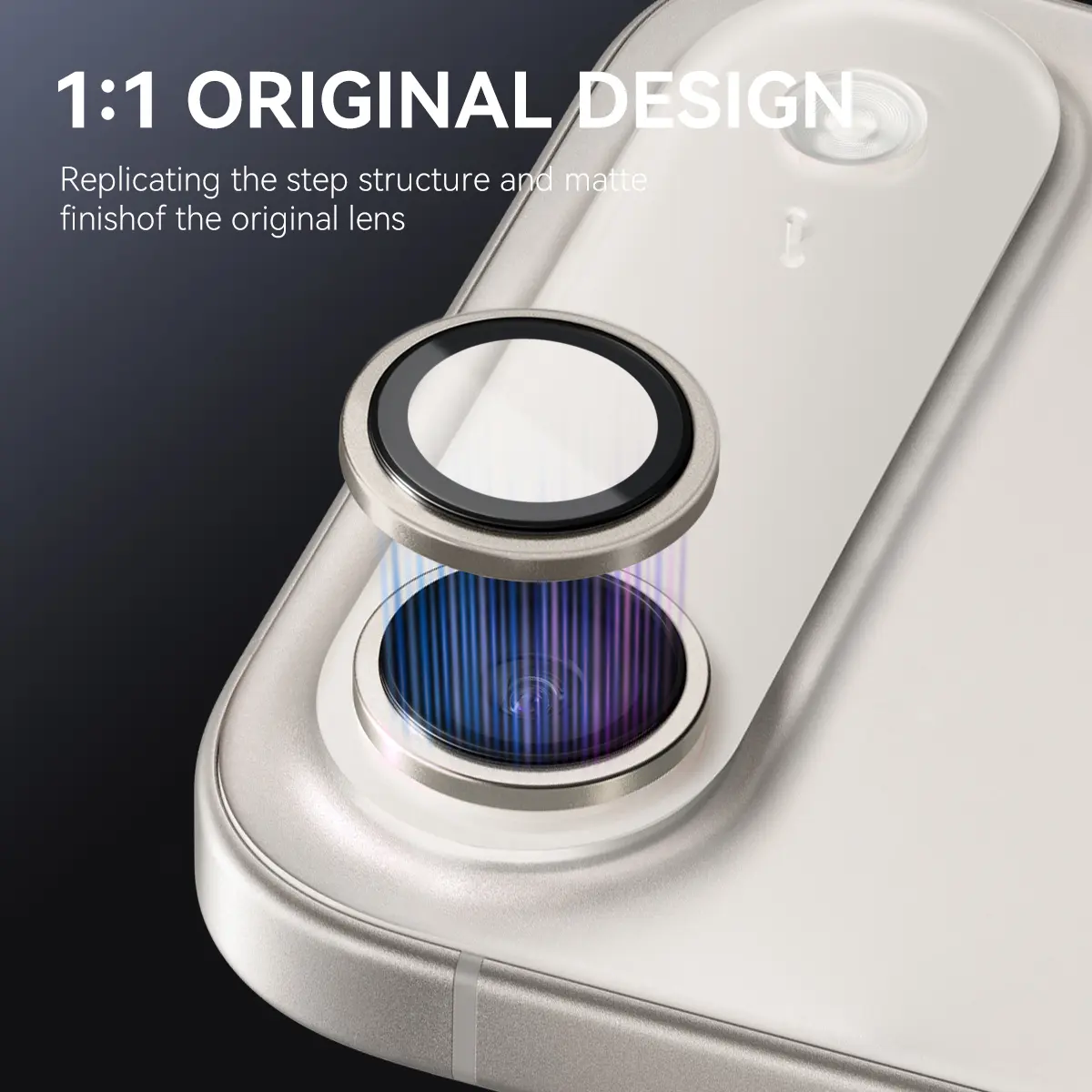 Linsskydd Härdat Glas Aluminium iPhone Air Grå