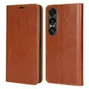 Mobiltaske Ægte Læder Sony Xperia 1 VII Brun
