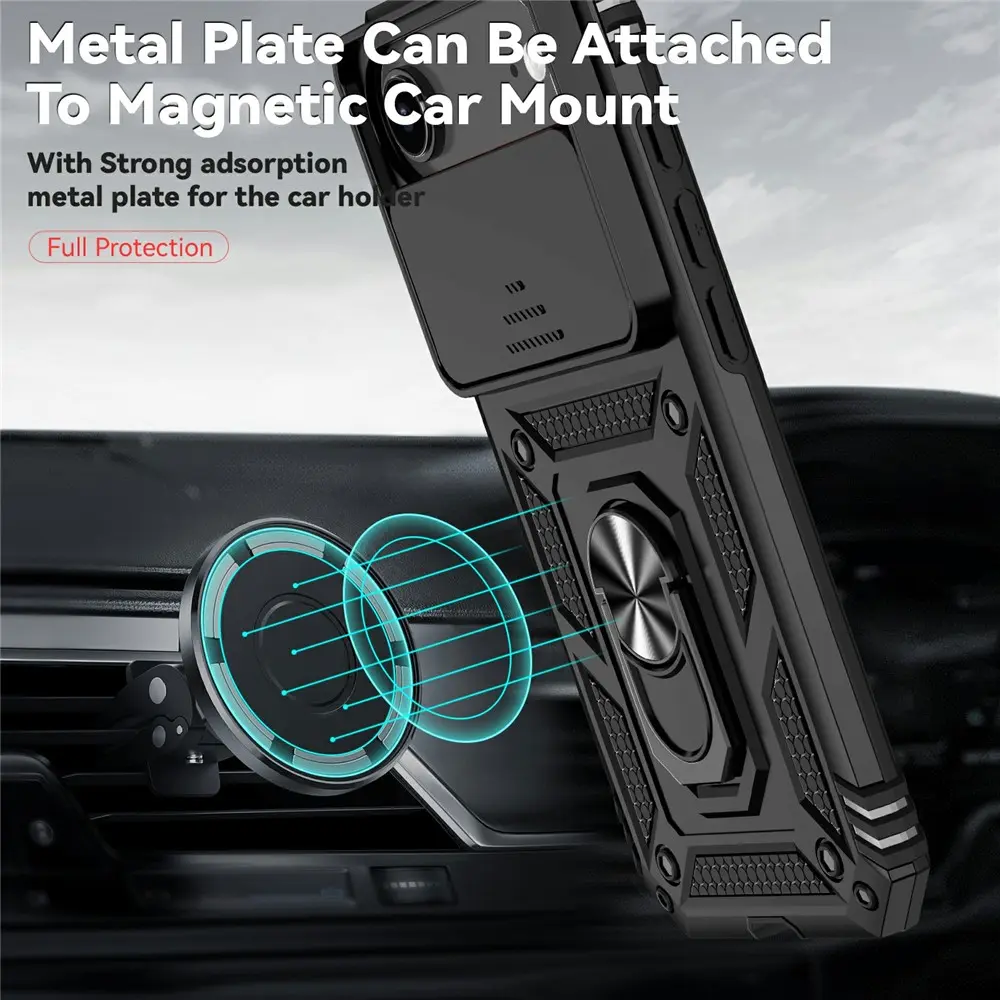 Hybridskal Ring + Kameraskydd iPhone Air Svart