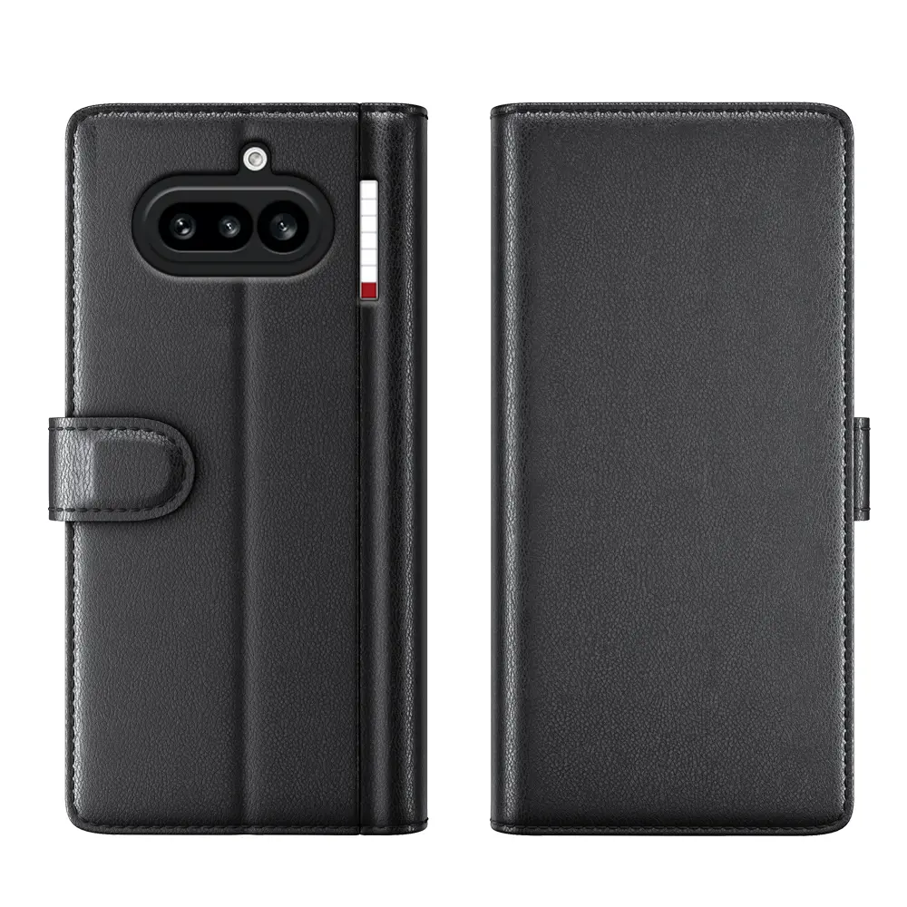 Äkta Läderfodral Nothing Phone 4a Svart