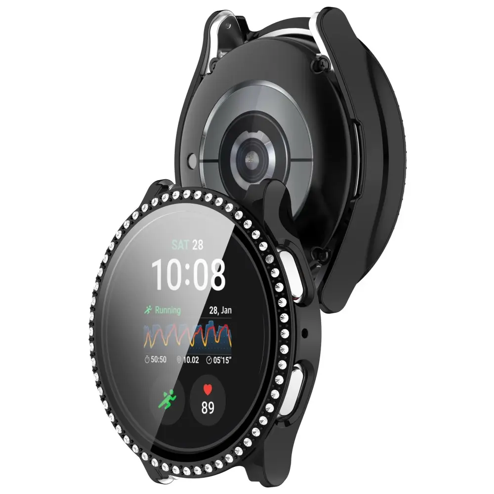 Full Cover Case Rhinestone Samsung Galaxy Watch 7 44mm Svart