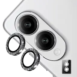 Glitter Linsebeskyttelse Aluminium Samsung Galaxy S25 Edge Svart