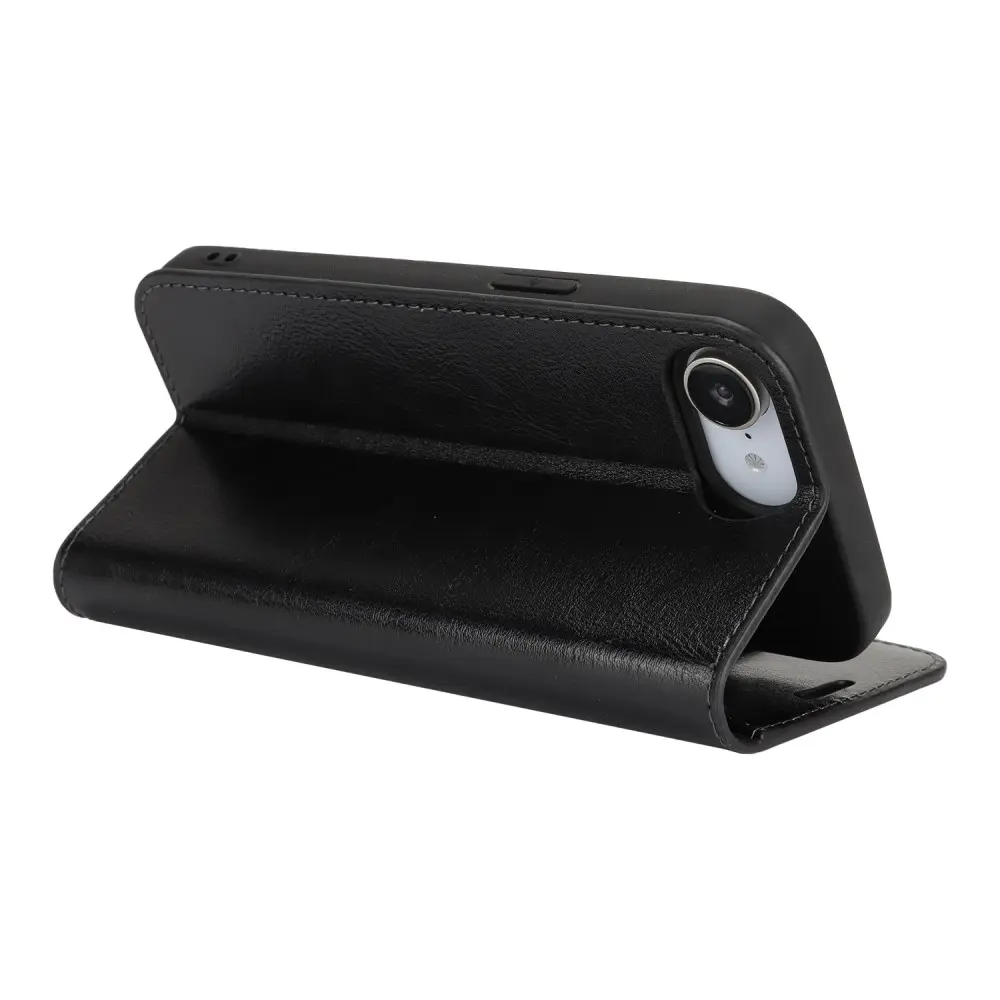 Mobilfodral Äkta Läder iPhone 17e Svart