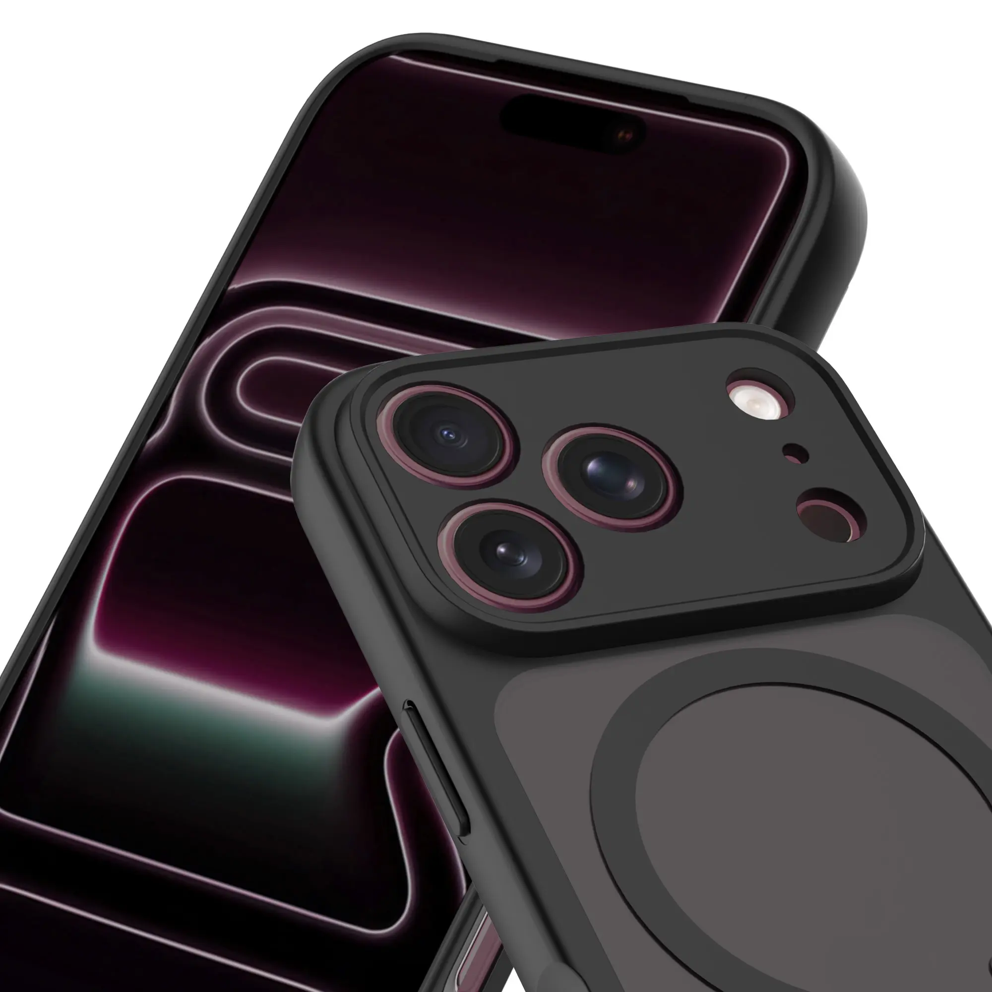 Magnetic Hybrid Skal iPhone 18 Pro Max Frosted Black