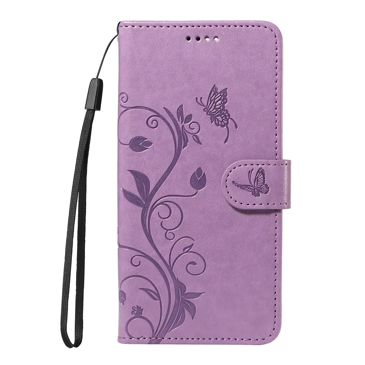 Läderfodral Fjärilar Sony Xperia 10 VII Lila