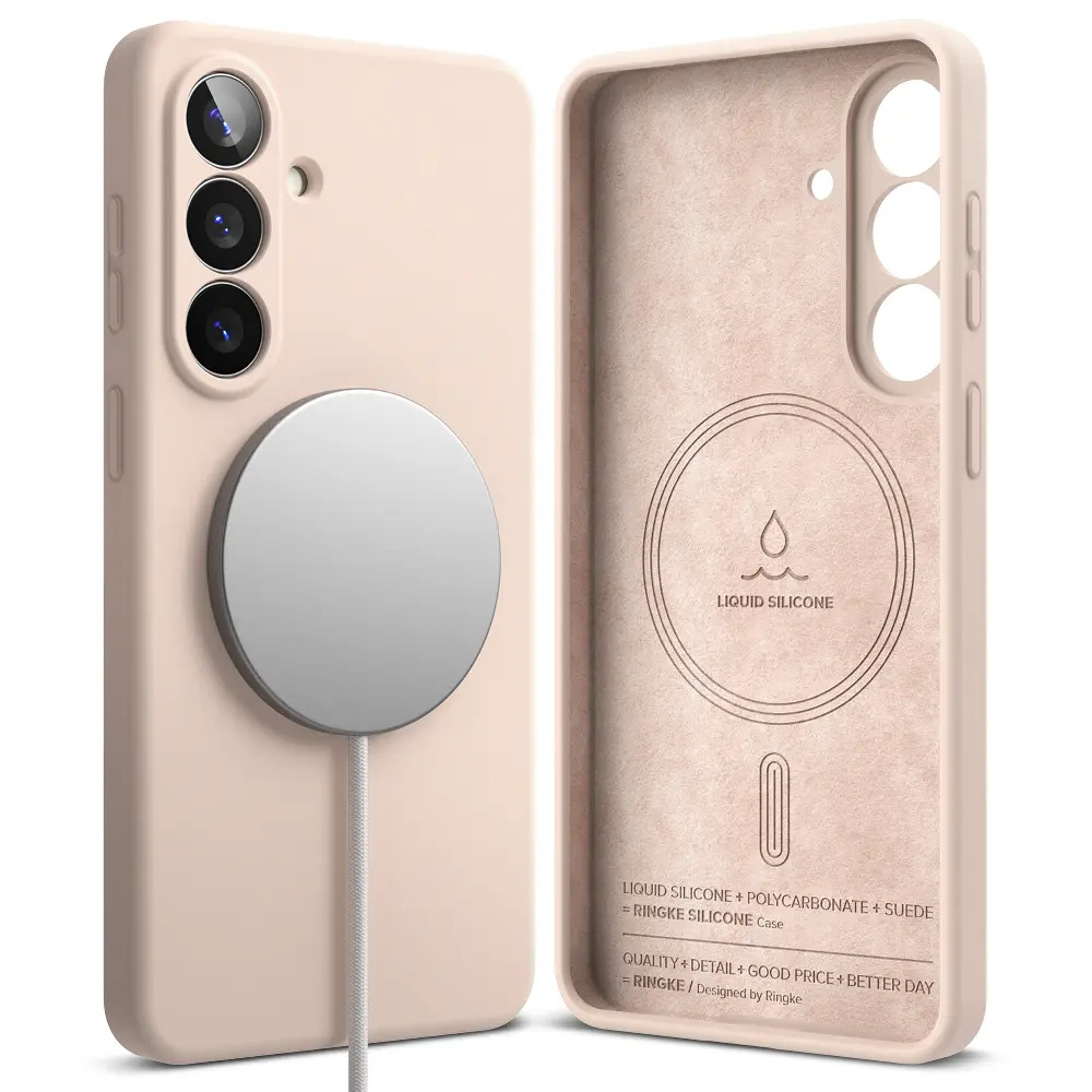 Silicone Magnetic Case Samsung Galaxy S26 Plus Pink Sand