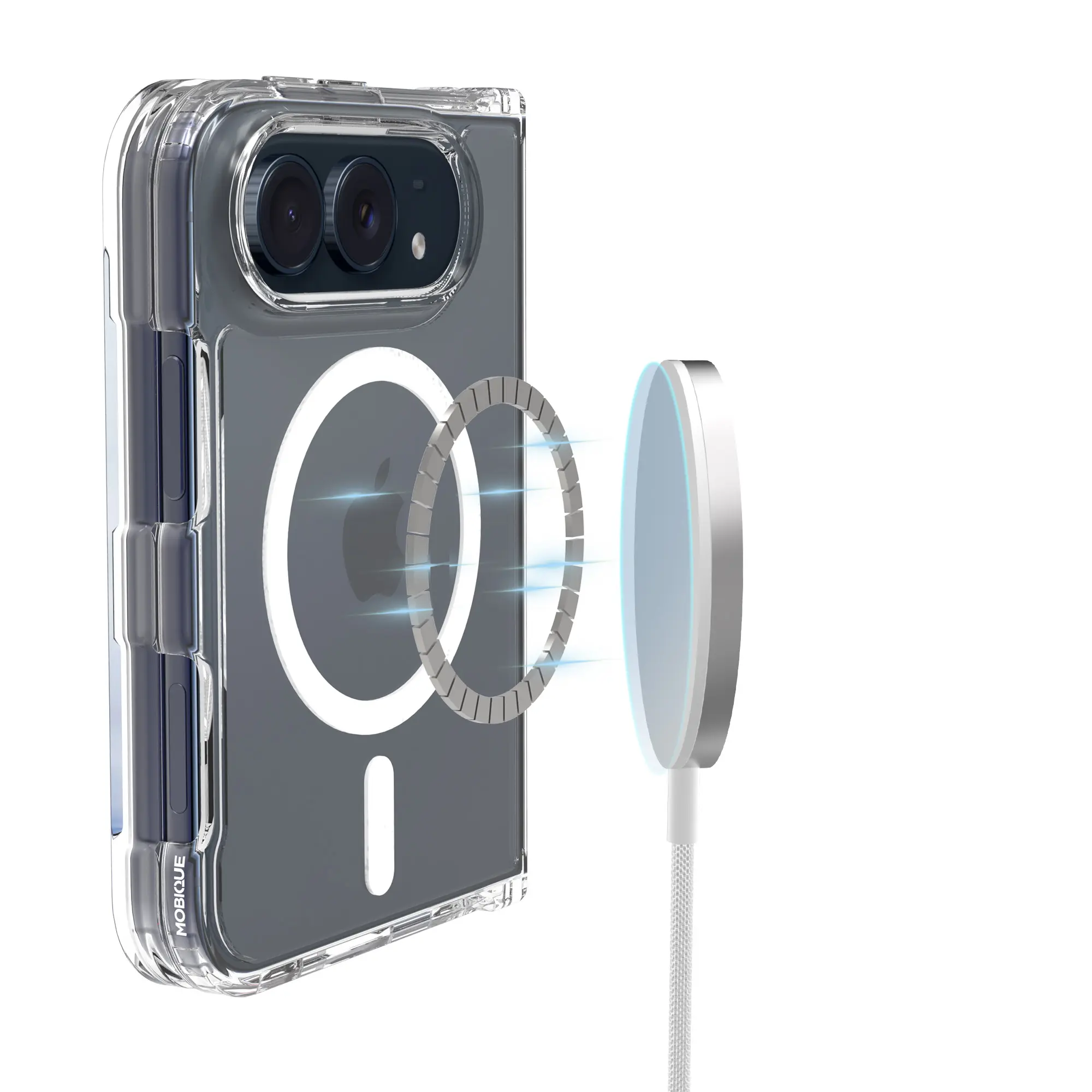 Hybridskal MagSafe iPhone Duo Genomskinlig